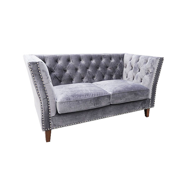 2 Seater Marlborough Velour Sofa