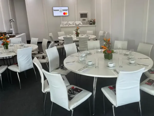 5ft Round Bravo Dining Table White