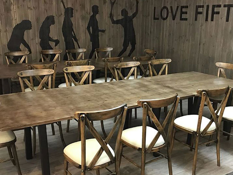 Montreal Rectangular Oak Dining Table Spaceworks Furniture Hire For