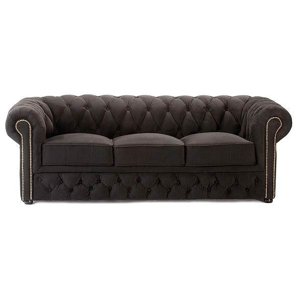 3 Seater Chesterfield Fabric Sofa