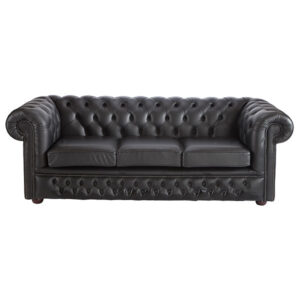 3 Seater Chesterfield Leather Sofa