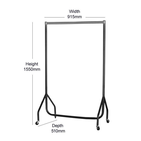 3ft Garment Rail With Hangers