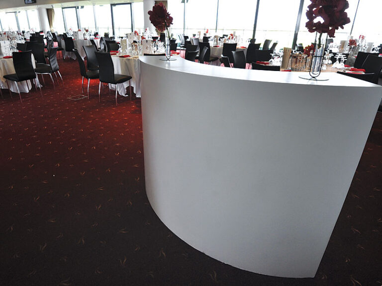 Capri Curved Counter Hire | Spaceworks Event Furniture Hire UK