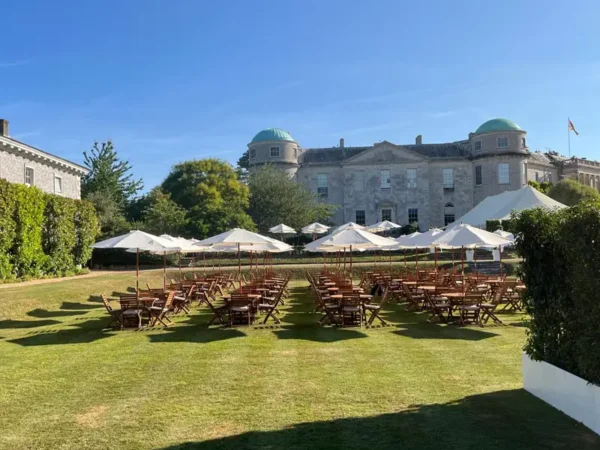 Hardwood Chairs with 2m Parasols