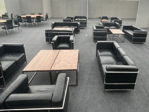 italian lounge furniture black rental