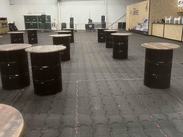 Oil Drum Poseur Table