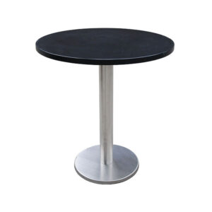 Danilo round bistro table with round black top