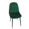 Green Velour Chair with Black Legs