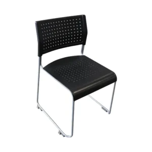 Skid Chair Black With Holes